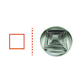 Вырубки металлические "Квадрат", набор, 6шт. 