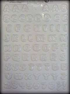 картинка Форма для отливки шоколадных фигурок - "Буквы и цифры" (90-14241) 