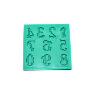 картинка Молд силиконовый - Цифры с растительным орнаментом 