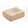 картинка Упаковка для печенья, мармелада с окном "EcoTabox" - Светло-Коричневая, 10*8*h3.5cм. 