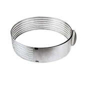 картинка Металлическая раздвижная форма Кольцо рамка для формовки тортов, высота 85мм. 