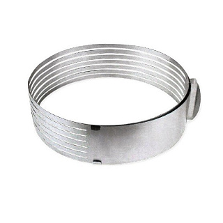 картинка Металлическая раздвижная форма Кольцо рамка для формовки тортов, высота 85мм. 