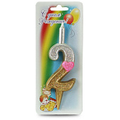 картинка Свеча с сердечками - "Цифра 2" (233096) 