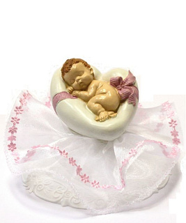 картинка Фигурка для торта - "Новорожденный", розовая (26180*B/p) 