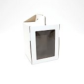 картинка Упаковка под пряничный домик и кулич - Белая, 160х160h200мм. 