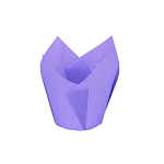 Бумажные формы для выпечки - "Тюльпан", Сиреневый, 50*h75мм. 20шт.