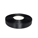 картинка Лента атласная 12мм., черная, 23(±1)м. 
