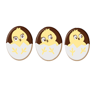 картинка Формы с переводным рисунком - "Цыплята", 144 ячейки 