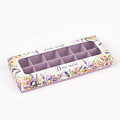 картинка Коробка на 12 конфет "Для тебя", 3,8*10,5*26,5см. 