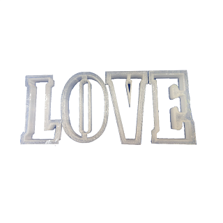 Набор вырубок - "Буквы LOVE", 10см.  