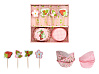 Набор бумажных капсул для выпечки капкейков с рисунком и декоративными вставками, 24шт. (30387)