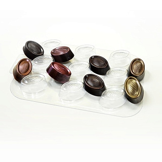 картинка Пластиковая форма для шоколада - "Конфеты маркиза" 