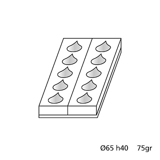 картинка Форма для пирожных - "Капля" (Monop A008) 