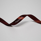 картинка Лента атласная, коричневая handmade, 18,8м*h1,2см. 