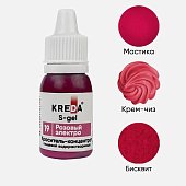 картинка Краситель гелевый KREDA S-gel 19 розовый электро, концентрат, 10мл. 