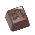 картинка Поликарбонатная форма "Chocolate World" - Квадрат с какао-бобами 