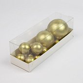 картинка Украшение "Шары из глазури", золотые, 11шт. 
