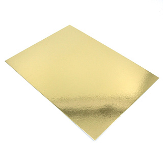 картинка Подложка прямоугольная, картон, золотой, 30*40см., 1.3мм., 1шт. 