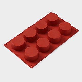 Форма силиконовая "Цилиндр" 5.5*2.7см, 8 ячеек