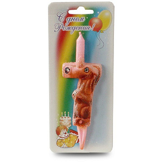 картинка Свеча со зверями - "Цифра 7" (233049) 