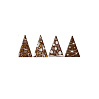 картинка Готовые украшения из шоколадной глазури - "Ель цветная", треугольник 33*45мм, 180шт. 