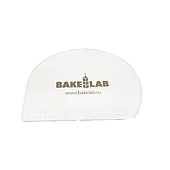 Скребок пластмассовый мягкий с логотипом BAKELAB, полусфера, 15*11см. 