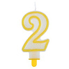 картинка Желтая свеча - "Цифра 2" (230722) 