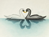 Трафарет для аэрографа - "Лебеди" (40-WM008) 