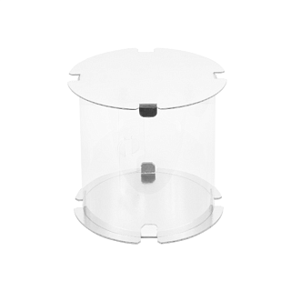 картинка Упаковка-тубус для торта прозрачная/белая, 20*h20см. 