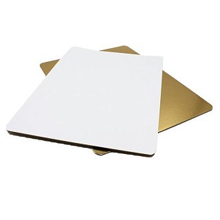 картинка Подложка прямоугольная, картон, зол./бел., 30*40см., 3.2мм., 1шт. 