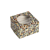 картинка Упаковка для торта с окном "Ветки ели", 30*30*19см. 