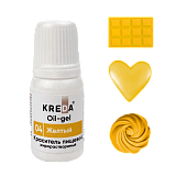 картинка Краситель гелевый KREDA жирорастворимый, желтый, 10мл. 