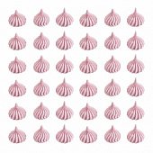 картинка Фигурки сахарные "Безе" рифленые, розовые, ср.20мм., 100гр. 