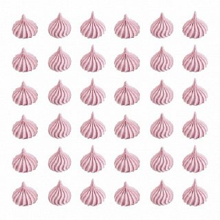 картинка Фигурки сахарные "Безе" рифленые, розовые, ср.20мм., 100гр. 