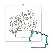 Форма для пряника "Букет цветов в коробочке" 