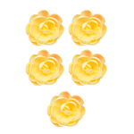 картинка Вафельные розы большие сложные, жёлтые, 5шт. 