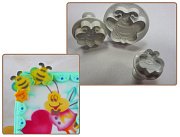 Набор вырубок c выталкивателем - "Пчелка", 3шт. 