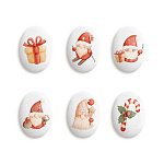 картинка Сахарные фигурки плоские "Новогодние гномы", 35*25мм., 63шт. 