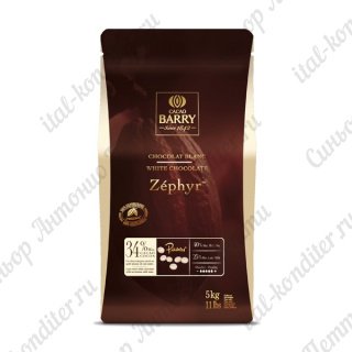 картинка Шоколад Cacao Barry - Белый "Zephyr", 34%, 1кг. 