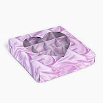 картинка Упаковка для 16 конфет "Шёлковое сердце", 18,9*18,9*3,8см. 