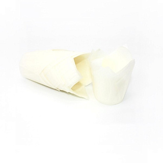 Бумажные формы для выпечки - "Тюльпан", Белый, 50*h75мм. 20шт.