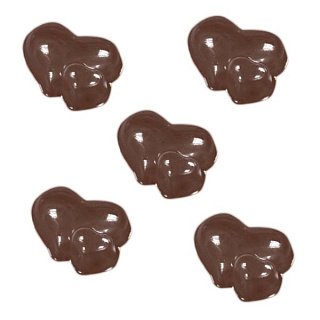 картинка Форма для отливки шоколадных фигурок - "Двойные сердца" (90-1016) 