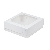 картинка Упаковка под зефир и печенье с окном - Белая, 200х200х70 мм 