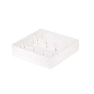 картинка Упаковка под кейк-попсы с пластиковой крышкой - Белая, 200х200х50мм. 