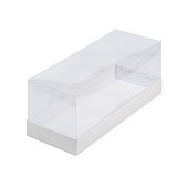картинка Упаковка для рулета с прозрачной крышкой, белая, 30*12*h12cм. 