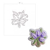 Трафарет для пряника "Букет тюльпанов" 