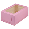 картинка Коробка c окном на 6 капкейков - Розовая матовая, 235х160h100мм. 