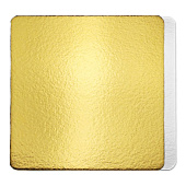 картинка Подложка квадратная, картон, зол./жем., 30*30см., 3мм., 20шт. 