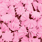 картинка Фигурки сахарные "Мини-безе" рифленые, розовые, 10-15мм., 50гр. 