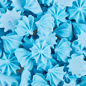 картинка Фигурки сахарные "Мини-безе" рифленые, голубые, 10-15мм., 50гр. 